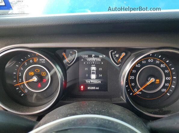 1C6HJTAG2NL108341 2022 JEEP GLADIATOR Blue ხელსაწყოთა პანელის ხედი