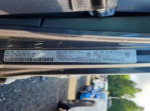 1C6HJTAG4ML571788 2021 JEEP GLADIATOR Gray Շարժիչի բաժամունքի տեսք
