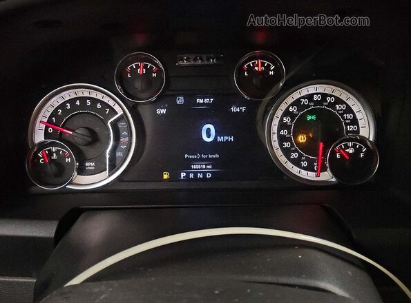 1C6RR6LT0JS334130 2018 RAM 1500 Blue Vista del cuadro de instrumentos