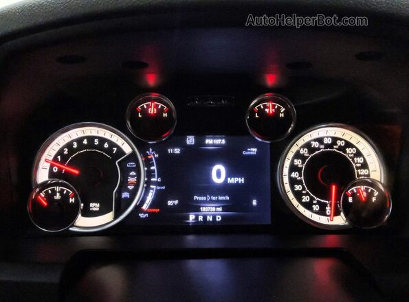 1C6RR6LT7GS194490 2016 RAM 1500 Black Instrument cluster view