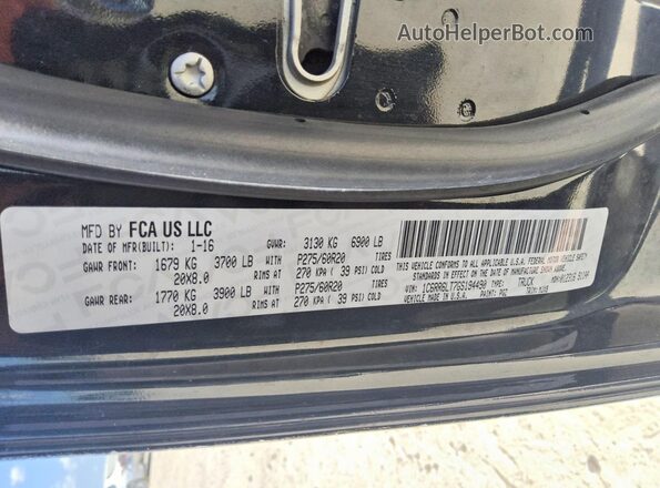 1C6RR6LT7GS194490 2016 RAM 1500 Black Engine compartment view