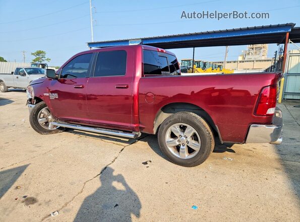 1C6RR6LT9KS539303 2019 RAM 1500 Burgundy Trasero izquierdo
