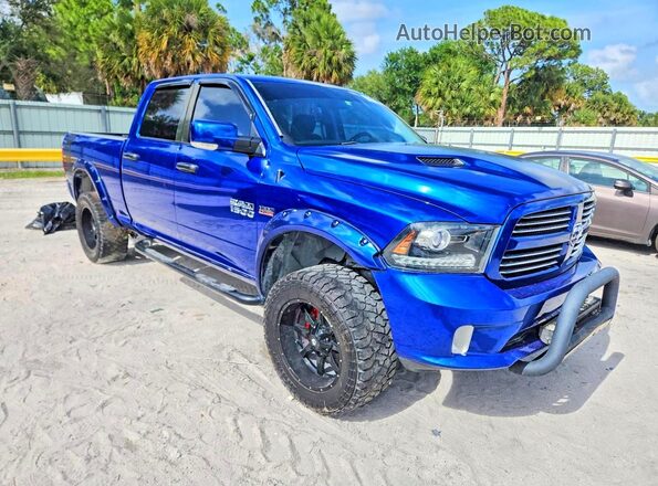 1C6RR6UTXGS284392 2016 RAM 1500 Blue Rear right