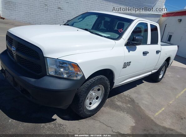 1C6RR7FG4KS645498 2019 RAM 1500 CLASSIC White წინა მარცხენა ხედი სამი მეოთხედიდან