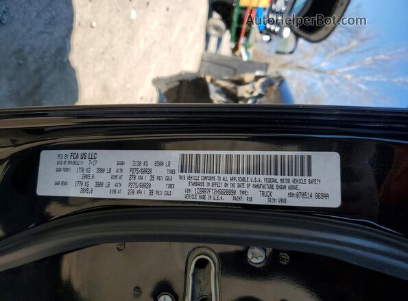1C6RR7FT2HS828890 2017 RAM 1500 Black Vista de la etiqueta del VIN