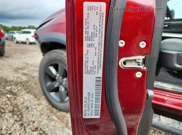 1C6RR7GT1LS151323 2020 RAM 1500 Maroon Vista del compartimento del motor