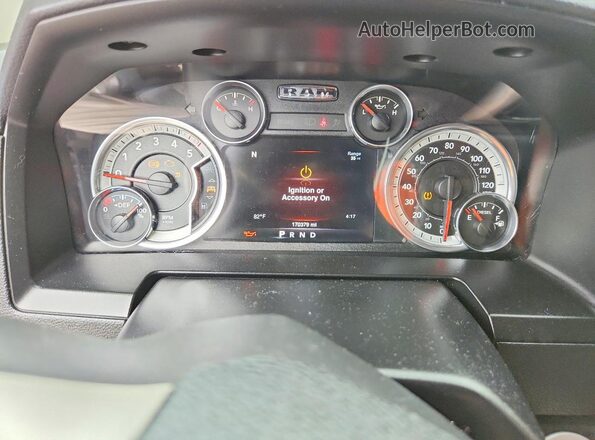 1C6RR7NM8GS171862 2016 RAM 1500 Gray Widok zestawu wskaźników