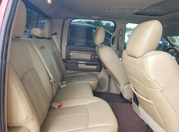 1C6RR7NT5JS164270 2018 RAM 1500 Maroon Rear seats view