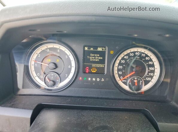 1C6RR7ST0GS296852 2016 RAM 1500 White Вид щитка приладів