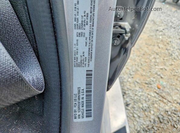 1C6RREBT4MN769473 2021 RAM 1500 Silver Engine compartment view