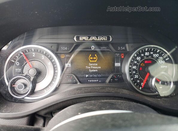 1C6RREBT7KN576358 2019 RAM 1500 Gray ხელსაწყოთა პანელის ხედი