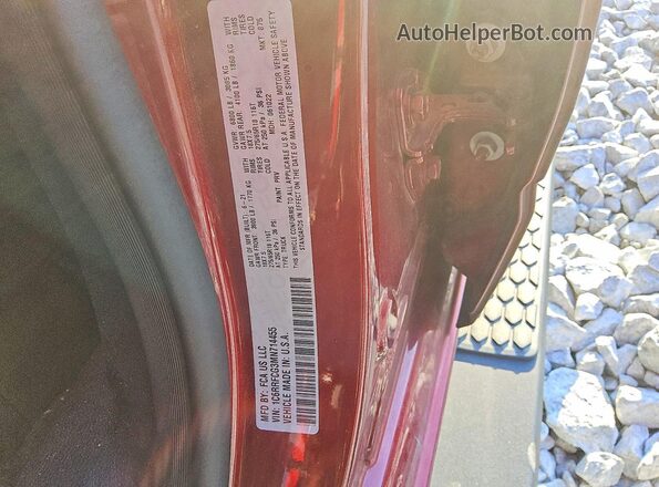 1C6RRFCG3MN714455 2021 RAM 1500 Burgundy ძრავის განყოფილების ხედი