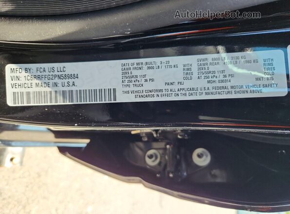 1C6RRFFG2PN589884 2023 RAM 1500 Black Widok komory silnika