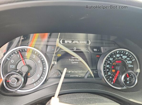 1C6SRFFT2MN553879 2021 RAM 1500 Gray Սարքավորումների վահանակի տեսք