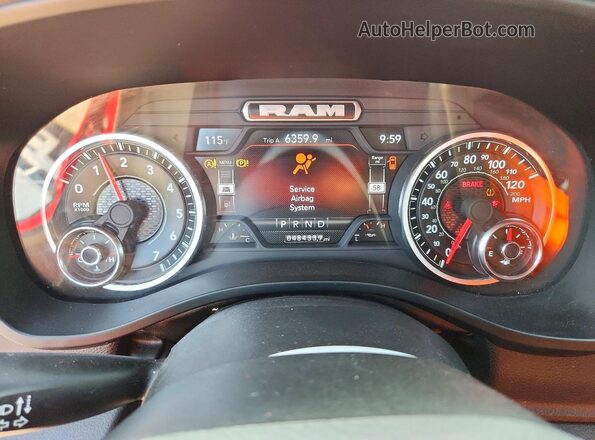 1C6SRFFT2RN107075 2024 RAM 1500 Красный Вид щитка приборов