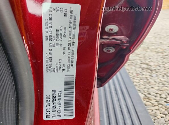 1C6SRFHP3SN619644 2025 RAM 1500 Maroon VIN კოდის სტიკერის ხედი