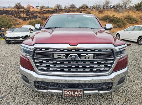 1C6SRFHP3SN619644 2025 RAM 1500 Maroon წინა ხედი