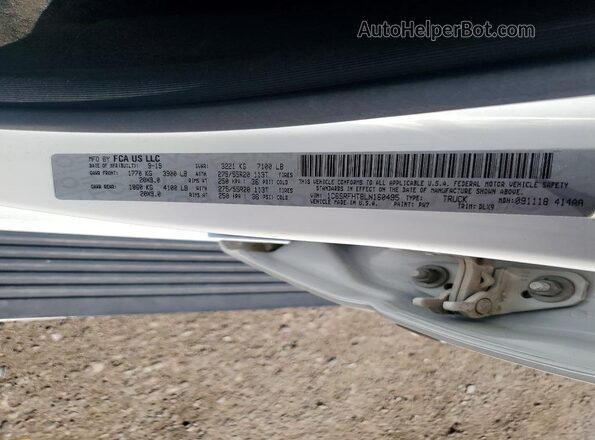 1C6SRFHT8LN160495 2020 RAM 1500 White ძრავის განყოფილების ხედი