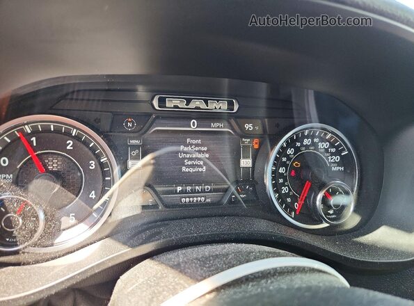 1C6SRFJM1MN549970 2021 RAM 1500 Burgundy Вид щитка приладів
