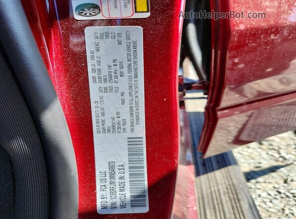 1C6SRFJM1MN549970 2021 RAM 1500 Burgundy Вид наклейки з VIN-кодом