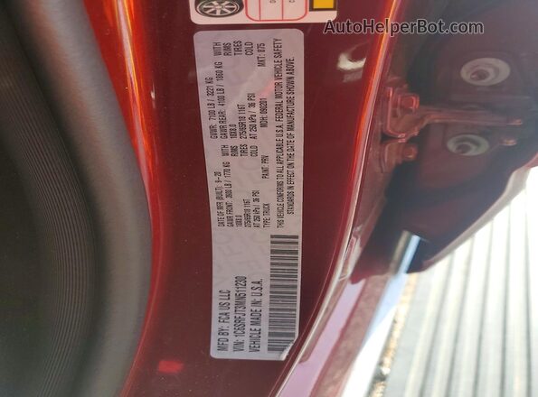 1C6SRFJT3MN511230 2021 RAM 1500 Бордовый Вид наклейки с VIN-кодом