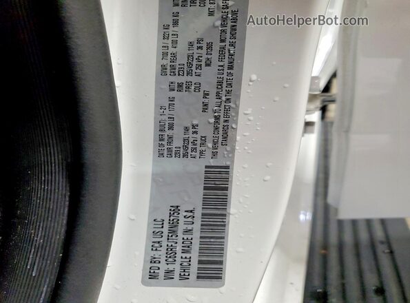 1C6SRFJT5MN657564 2021 RAM 1500 White Вид наклейки з VIN-кодом