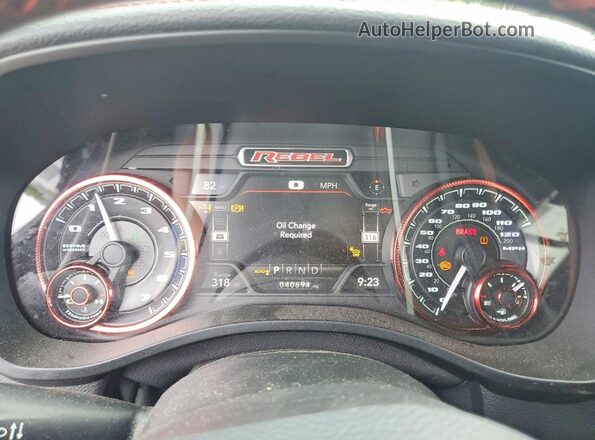 1C6SRFLT0MN528984 2021 RAM 1500 Black Вид щитка приладів