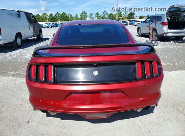 1FA6P8AM9H5212714 2017 FORD MUSTANG Red Вид ззаду