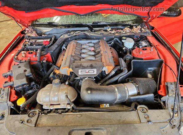 1FA6P8CF0G5285662 2016 FORD MUSTANG Оранжевый Вид задней части салона