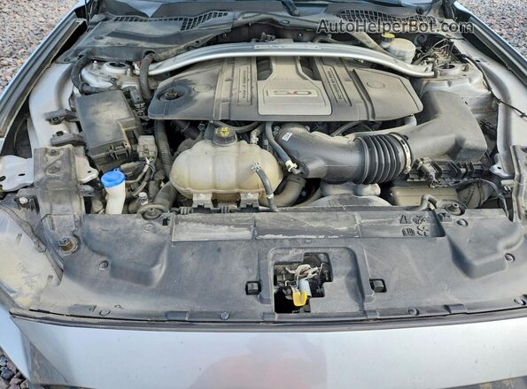 1FA6P8CF1L5175634 2020 FORD MUSTANG Серебряный Вид задней части салона