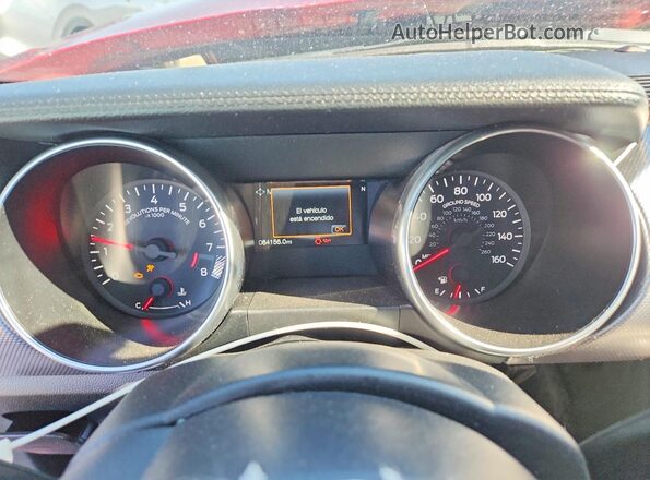 1FA6P8CF4L5146841 2020 FORD MUSTANG Burgundy Widok zestawu wskaźników