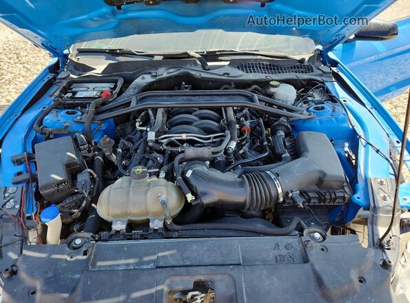 1FA6P8CF5N5111180 2022 FORD MUSTANG Blue Rear interior view