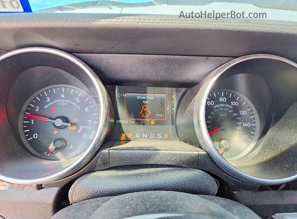 1FA6P8CF5N5111180 2022 FORD MUSTANG Blue Instrument cluster view