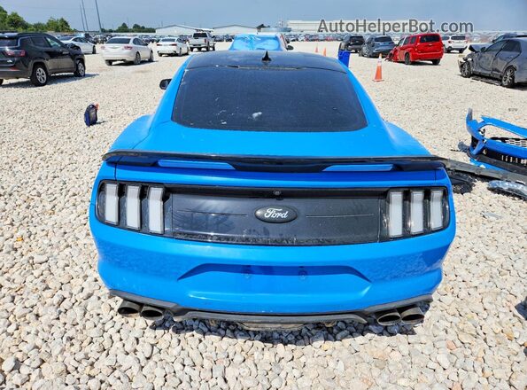 1FA6P8CF5N5111180 2022 FORD MUSTANG Blue Rear view