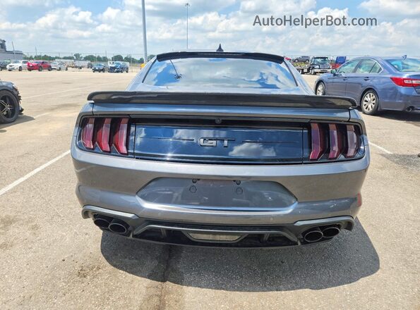 1FA6P8CF6M5157020 2021 FORD MUSTANG Gray უკანა ხედი