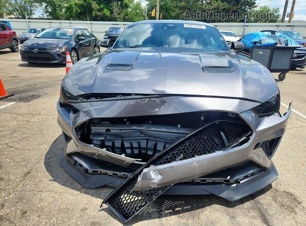 1FA6P8CF6M5157020 2021 FORD MUSTANG Gray წინა ხედი