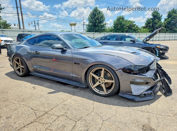 1FA6P8CF6M5157020 2021 FORD MUSTANG Gray წინა მარჯვენა