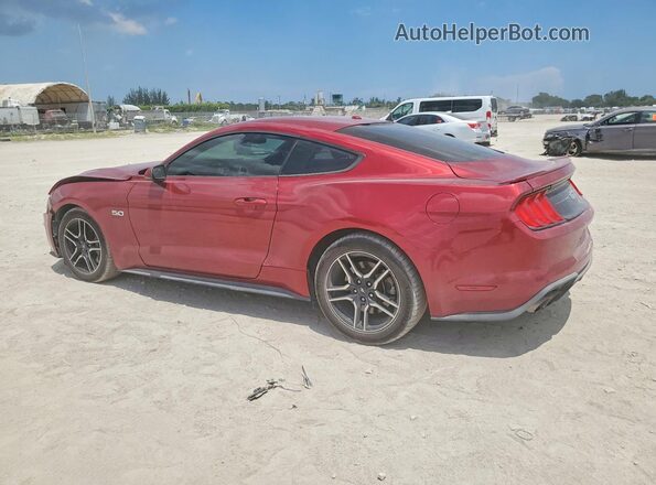 1FA6P8CF7K5124492 2019 FORD MUSTANG Бордовый Задняя левая четверть