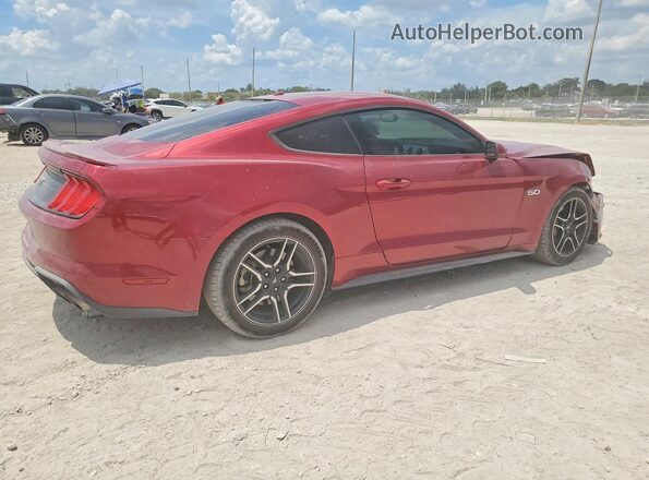 1FA6P8CF7K5124492 2019 FORD MUSTANG Бордовый Задняя правая четверть
