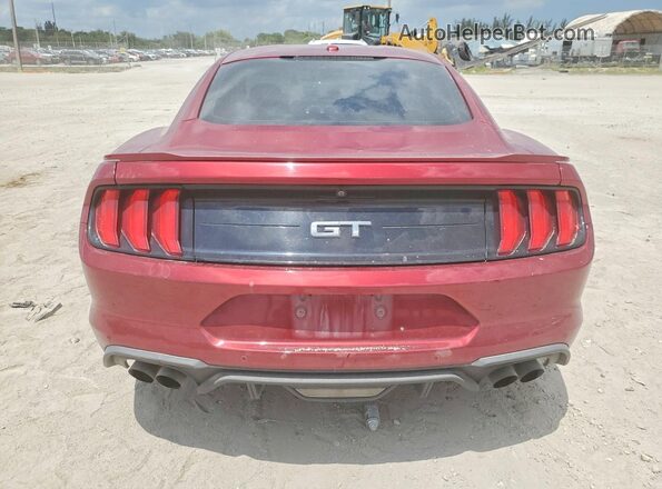 1FA6P8CF7K5124492 2019 FORD MUSTANG Бордовый Вид сзади