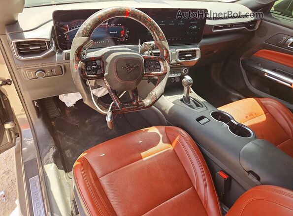 1FA6P8CF7S5417728 2025 FORD MUSTANG Gray Dashboard view