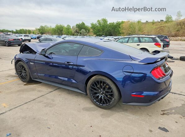 1FA6P8CFXK5188090 2019 FORD MUSTANG Blue Trasero izquierdo