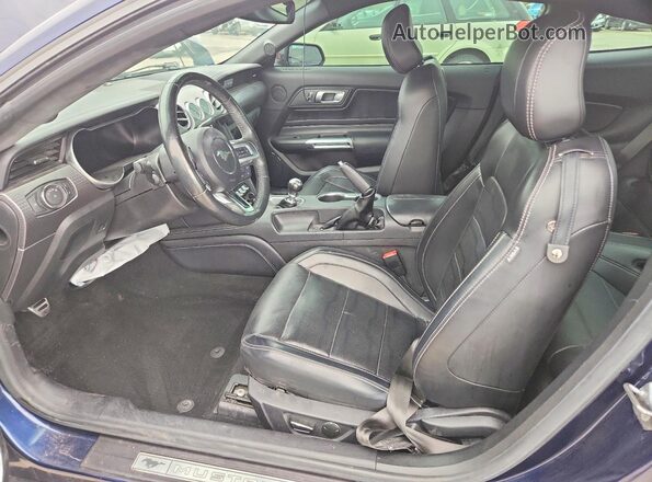 1FA6P8CFXK5188090 2019 FORD MUSTANG Blue Vista interior delantera