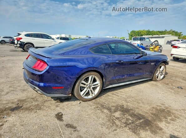1FA6P8CFXL5129784 2020 FORD MUSTANG Blue Tył prawy