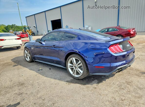 1FA6P8CFXL5129784 2020 FORD MUSTANG Blue Tył lewy