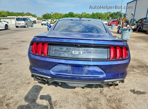 1FA6P8CFXL5129784 2020 FORD MUSTANG Blue Widok z tyłu