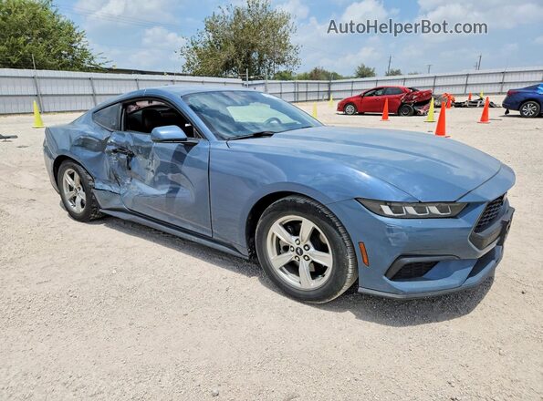 1FA6P8TH0R5111613 2024 FORD MUSTANG Синий Передняя правая четверть