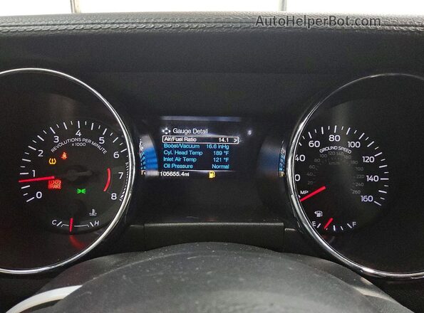1FA6P8TH1G5236438 2016 FORD MUSTANG Blue Вид щитка приладів