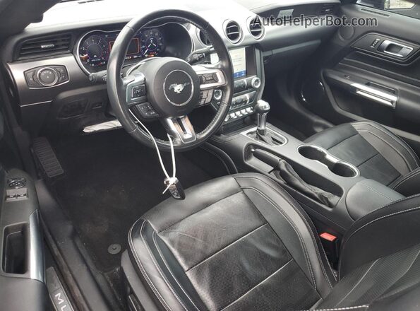 1FA6P8TH6M5104741 2021 FORD MUSTANG Black წინა პანელის ხედი