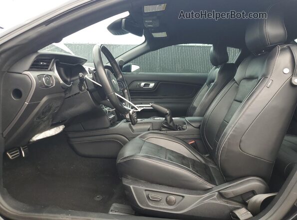1FA6P8TH6M5104741 2021 FORD MUSTANG Black წინა სალონის ხედი
